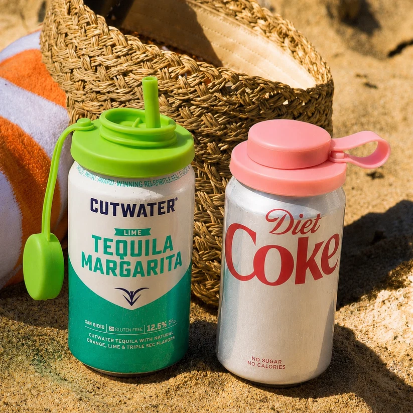 Reusable Can Lid with Straw | Spill-Proof, Keeps Drinks Fizzy