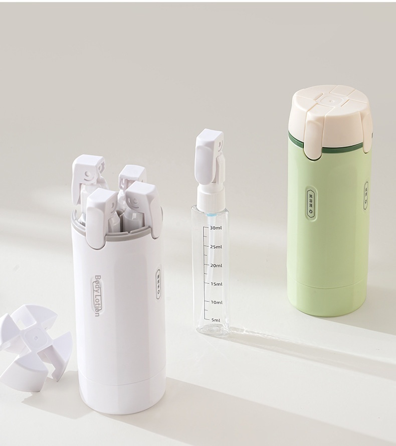 4-in-1 Travel Dispenser | Leak-Proof Refillable Toiletry Bottles - Image 12