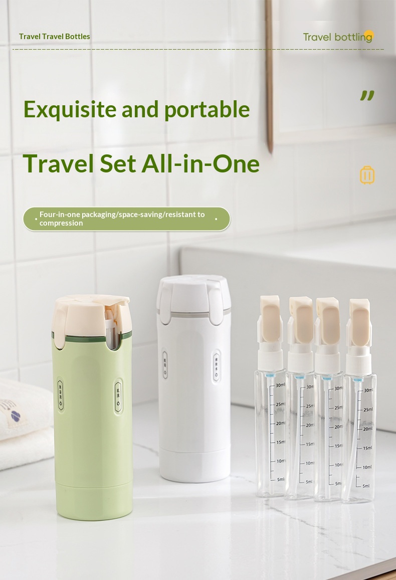 4-in-1 Travel Dispenser | Leak-Proof Refillable Toiletry Bottles - Image 25